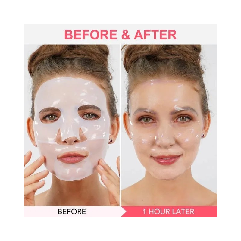 4 Mascarillas Bio Colágeno Hidratante Con Ácido Hialurónico