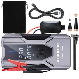 Portable Car Battery Jump Starter with Air Compressor, 4000A Jump Box, Car Battery Jumper Starter Portable Jumper Cables for car(8.0L Gas/6.5L Diesel), Fast Charge, Lights, Compact