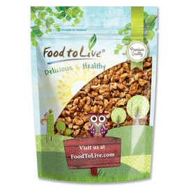 Food to Live California Walnut Pieces, 1 Pound – Chopped Nuts, Shelled, Raw, Unsalted, Vegan, Bulk. Keto Snack. Good Source of Protein, Iron. Great for Salads, Desserts, Ice Cream, Made in USA
