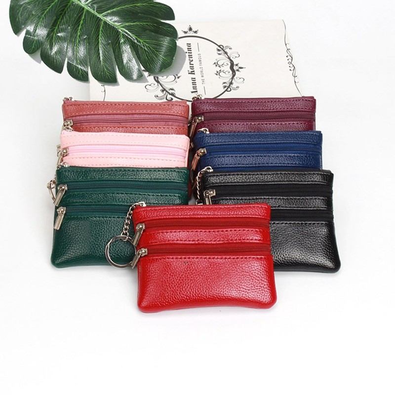 Women's Genuine Leather Coin Purse Mini Pouch Change Wallet with