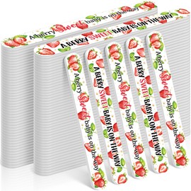 Lasnten 50 Pcs Strawberry Baby Shower Party Favors Nail Files Bulk A Berry Sweet Baby is On The Way Game Prizes 180 Grit Emery Boards for Guests Shower Gender Reveal Party Souvenirs Gift