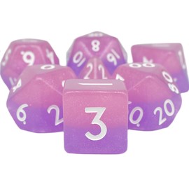 Cotton Candy DND Dice Set | 7pc Polyhedral Dice Set for D&D and TTRPGs | Random Encounter Dice | Limited Edition