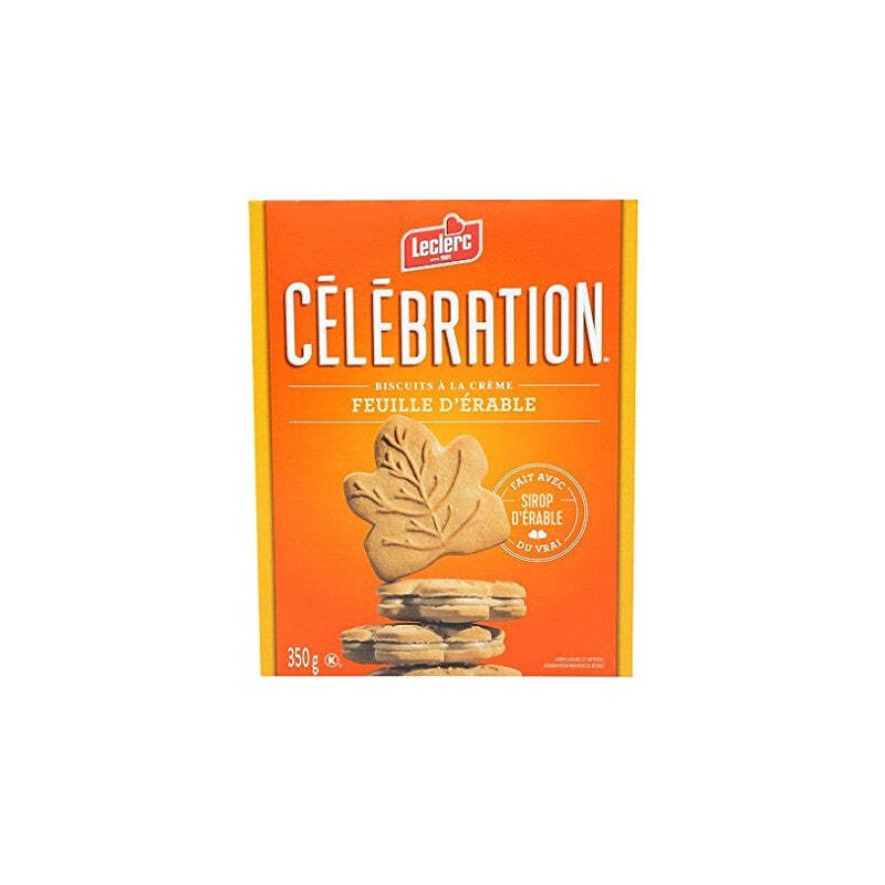 Celebration Leclerc Celebration Maple Leaf Creme Cookies, 350g/12.3 oz