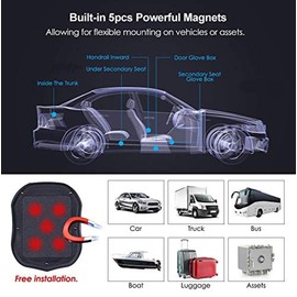 4G Rastreador GPS para Automovil, Localizador GPS Tiempo Real con Imán Fuerte GPS Tracker para Autos Vehículo o Moto Impermeable Localizador Vehiculos, días, Oculto, Alarma Anti-robo, para Android y IOS - 4G TK905