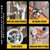 DSBYKJ-12 lnches Universal Adjustable Wrench Set, 4-Size Quick-Release Multi-Tool, 15-25mm