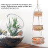 Hanging Fruit Basket Rattan 3 Tiers Multifunctional Foldable Elegant Style