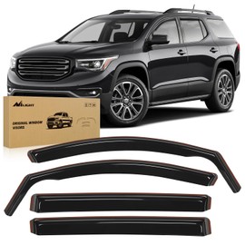 Nilight Window Rain Guards for GMC Acadia 2017 2018 2019 2020 2021 2022 2023 Window Deflectors, Vent Window Visors-4 Pieces