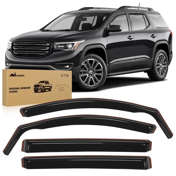Nilight Window Rain Guards for GMC Acadia 2017 2018 2019