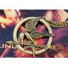 Mocking jay Hunger games like necklace Antique gold, Bird on