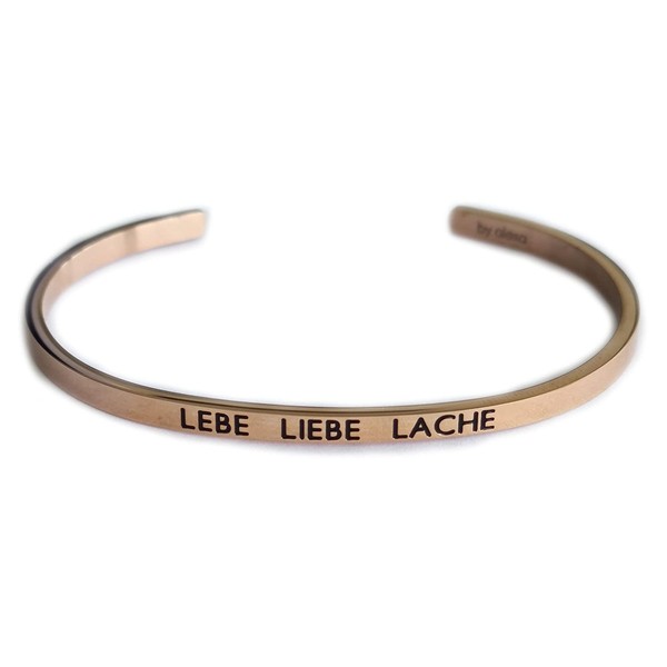 Elegant bangle silver, gold or rose gold with mantra and