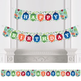 Big Dot of Happiness Buggin' Out - Bugs Birthday Party Bunting Banner - Party Decorations - Happy Birthday
