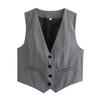 Happy Cherry Women's Plain Suit Vest Button Under V-Neck Vest