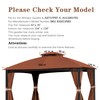SCOCANOPY Replacement Canopy Top Cover for Oakmont Gazebo L-GZ717PST-C, 810213583,(Rust