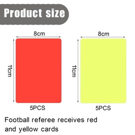 Pack of 10 Referee Cards, Red Card, Yellow, Umbrella, Set, Waterproof and Robust Football for Sports Events, Sports Day, Rfootball Referee, Eferee, Football Games, Football Fan Scorebooks, Cards