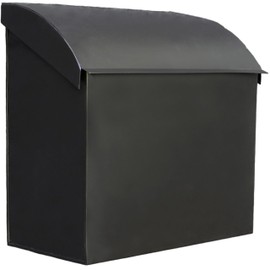 NACH Large Mailbox for House, 12.4”x7.1”x11.8 Black Mailboxes for Outside, Waterproof Mailbox - Baxter-Style Wall Mount Mailboxes for Outside