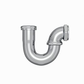 ProFlo PFSTB100 4-7/8" Brass Sink Trap with Ground Joint (1-1/2" X 1-1/2" Connections) - Chrome