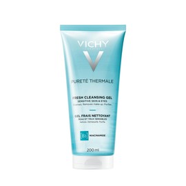 VICHY Vichy Face Cleanser, Puret Thermale Fresh Cleansing Gel Face Wash & Makeup Remover for Sensitive Skin, with Vitamin B5, Hypoallergenic, Paraben-Free, 200mL