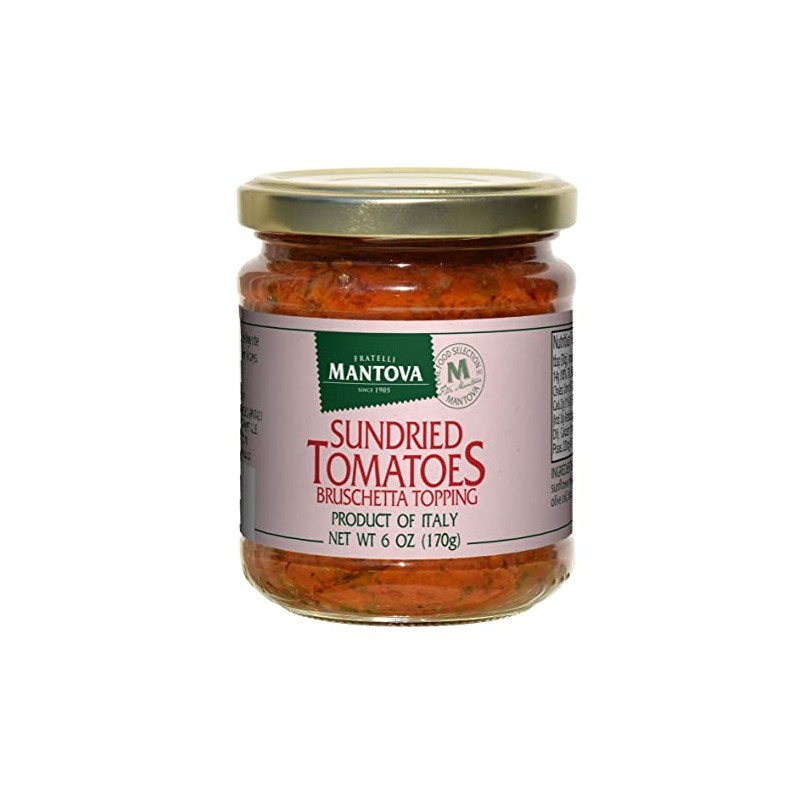 Mantova Sundried Tomatoes Bruschetta Topping, 6 Ounce (Pack of 6)