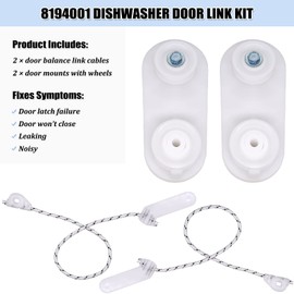 8194001 Dishwasher Door Balance Link Kit for Whirlpool KitchenAid Kenmore Dishwasher Door Link Replacement Kit Replaces 1059756 8194001VP 8270018 AP3775412 PS972325 W10158291