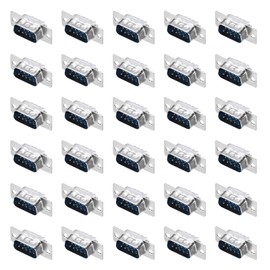 sourcing map DB9 Solder Connectors,DB25 Solder Connectors Male Female Socket 9-pin 2-Row Male Female Serial Port Terminal Breakout for Mechanical Equipment CNC Computers Pack of 30