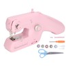 Handheld Sewing Machine Pink Household Small Portable Electric Double Thread