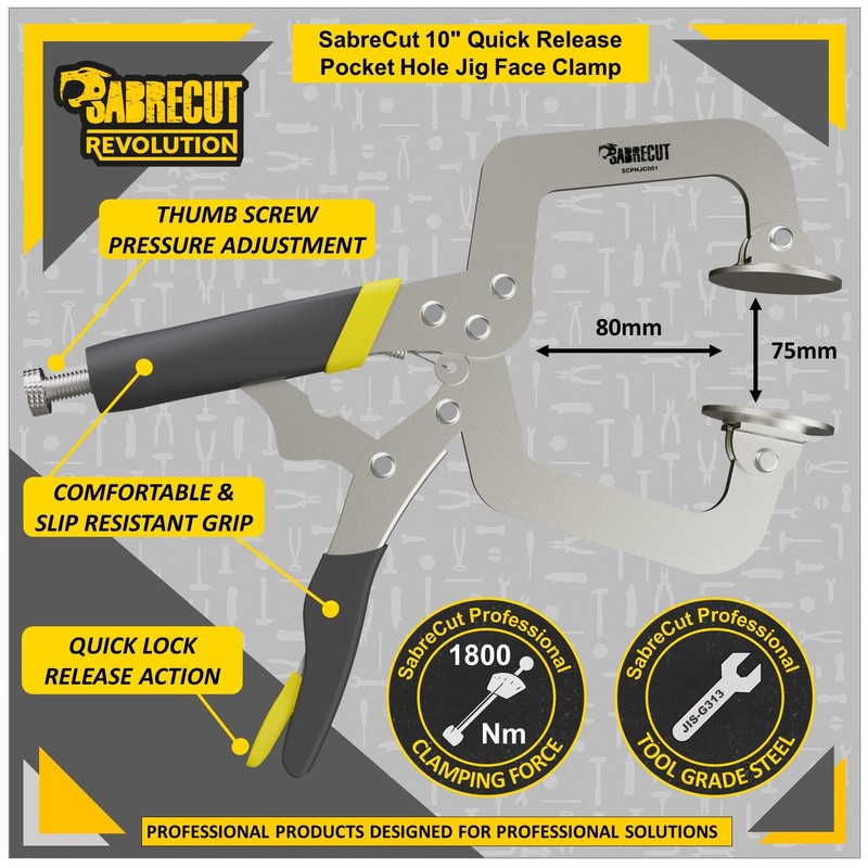 1 x SabreCut SCPHJC001 10" Quick Release Pocket Hole Jig