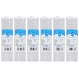 6-Pack Replacement for Culligan RVF-10 Activated Carbon Block Filter - Universal 10 inch Filter Compatible with Culligan RVF-10 Exterior Water Filter - Denali Pure Brand