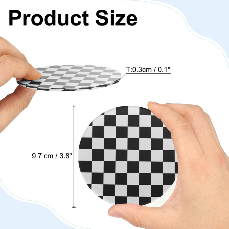 sourcing map 2pcs Acrylic Cup Coasters, Acrylic Drink Coaster Tabletop