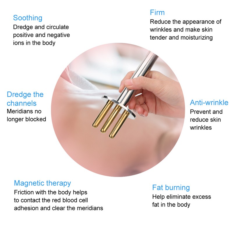 3 Fork Massage Stick Magnetotherapy Acupoint Acid Drainage Massage Stick