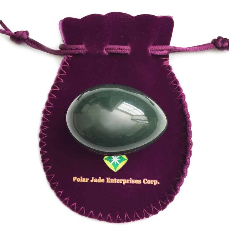 Polar Jade Undrilled Jade Egg Made of Nephrite Jade, for