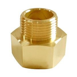 Joywayus 1" NPT Thread Female × 3/4" NPT Thread Male Hexagon Brass Pipe Fitting Adapter