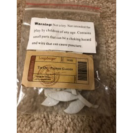 Longaberger Summer Seasons Felt Tie-Ons Flower Garden Flowers Butterfly NEW