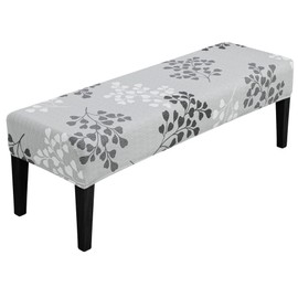 SPRINGRICO Stretch Dining Bench Cover, Removable Bench Slipcover Washable Bench Seat Protector Rectangle Bench Cover for Dining Room, Living Room, Bedroom, Kitchen (Byron Palm)