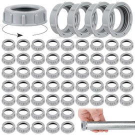 Pushglossy 50 Pcs Plastic Insulating Bushing Threaded Electrical Bushings for EMT, Rigid or IMC Conduit Fitting (1 Inch)