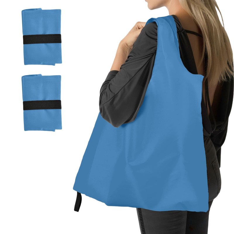 Criyar - Paquete de 2 bolsas plegables para compras, impermeable,