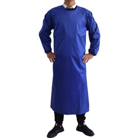 Waterproof Aprons with Long Sleeves, Chemical Resistant Aprons for men MD008Blue