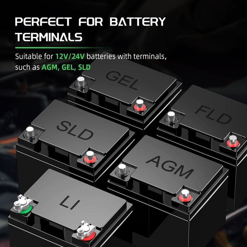 Battery Terminal Connectors Kit, Heavy Duty Positive Negative Auto Car