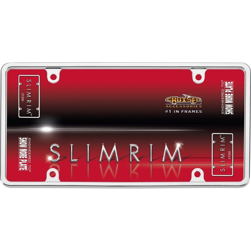 Cruiser Accessories 21330 Slim Rim License Plate Frame, Chrome,1 Frame