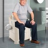 Portable Bedside Commode with Night Light, 440lb Load Capacity,PU Cushion,