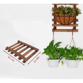 MANMANYUANQI 2 Pack Wooden Wall Planter & Plant Holder for Succulents & Air Plants - Carbonized Hanging Planters (11.4" x 15.7"), No Assembly Needed, Indoor/Outdoor Vertical Garden Decor