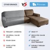 Pfrstuv Sectional Couch Covers, Leather Look Sofa Cover L Shape