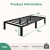 Novilla Twin Bed Frame, 12 Inch Metal Platform Bed Frame