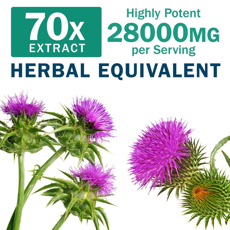 NYO3 Milk Thistle 200mg Liver Detox Supplement with Dandelion Root