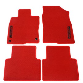EVPROXP Car Floor Mats Compatible with 16-21 Civic, Factory Fitment Carpet Front & Rear, Red Nylon, with Red Sport
