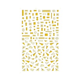 Generic Geometric Figure Stripes Lines Grids Abstract Totem Nail Sticker Decals F214 Gold Nail Wraps Stickers Manicure Supplies for Women Nails Full Long Lasting Easy Apply and Remove
