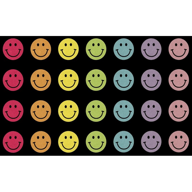 champion rugs Kids/Baby Room/Daycare/Classroom/Playroom Area Rug Smiley Face Colorful Colorful