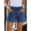 Sidefeel Women's Jean Shorts High Waisted Fashion Zimbaplatinum Denim Summer