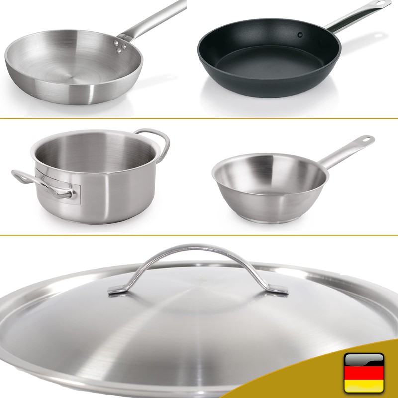 Shiny Stainless Steel Pan Cover Lid for all types of