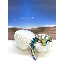 Generic 3D Printed Dragon with Dragon Egg, 12"" Articulated Red Yellow Green Reindeer Dragon, Home Decor Executive Desk Toys,Fidget Toys for Autism/ADHD D055-WE, Large