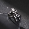 Yumikoo DOOM Mask Ring for Men Gladiator Style Titanium Stainless